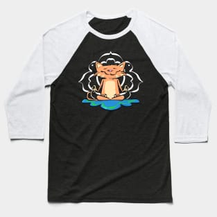 Yoga Spiritual Cat Pet Owners Baseball T-Shirt